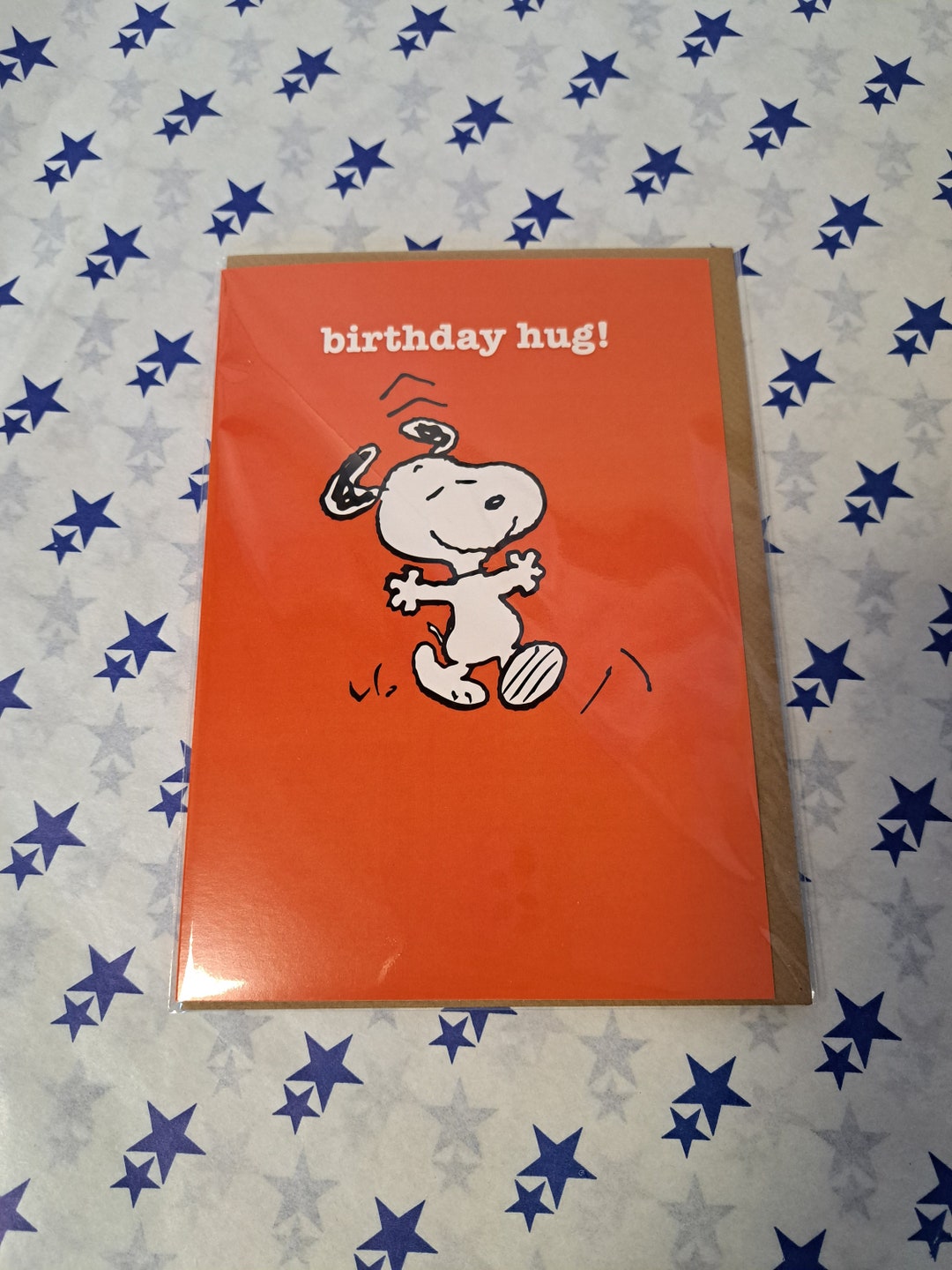 Snoopy Birthday Hug Card Red Snoopy Card Snoopy Birthday Etsy