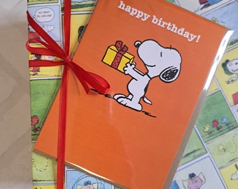Carte de joyeux anniversaire Snoopy - carte de Snoopy - carte de joyeux anniversaire - carte pour elle - carte pour lui - carte pour fan de Snoopy - carte orange - SNOOP76
