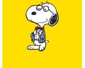 Snoopy Graduation Card - Smarty Pants Card - Snoopy Card - Card for Graduation - Card for Snoopy Fan - Yellow Card- SNOOP110
