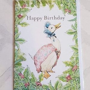 Alles Gute zum Geburtstag Karte - Jemima Puddle Duck Karte - Beatrix Potter Karte - Karte für Sie - Karte für Mama - Karte für Schwester - Karte für Tante - ONE - ONE