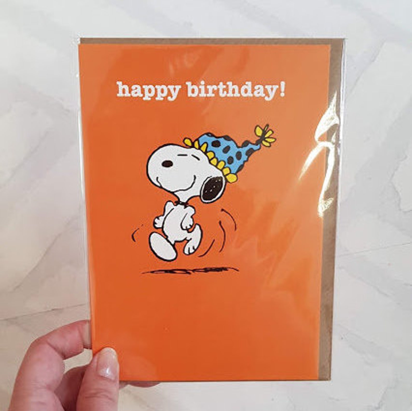 Snoopy Happy Birthday Card Snoopy Card Happy Birthday Card Etsy UK
