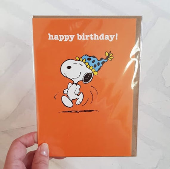 Snoopy Happy Birthday Card Snoopy Card Happy Birthday Card Etsy Snoopy Happy Birthday Card Snoopy Card Happy Birthday Card Etsy
