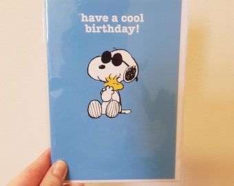 Snoopy Birthday Card - Birthday Dude Card - Snoopy Dude - Snoopy Birthday - Joe Cool - Card for Him - Card for Snoopy Fan - SNOOP06