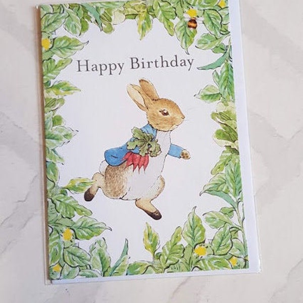 Happy Birthday Card - Peter Rabbit Card - Beatrix Potter Card - Card for Her - Card for Mum- Card for Sister - Card for Brother - BX55