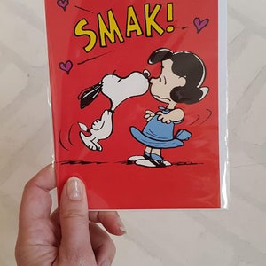 Carte Snoopy pour la Saint-Valentin - carte Snoopy - carte bande dessinée - carte pour elle - carte pour lui - carte pour fan de Snoopy - SNOOP83