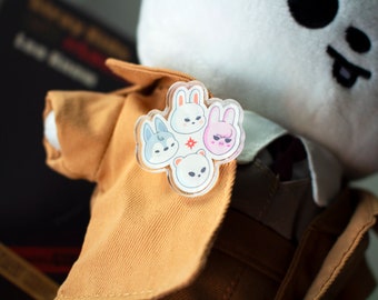 Stray Kids SKZOO Hyung Line Bang Chan Lee Know Changbin Hyunjin WolfChan Leebit Dwaekki Jiniret 1.25 inch Acrylic Pin