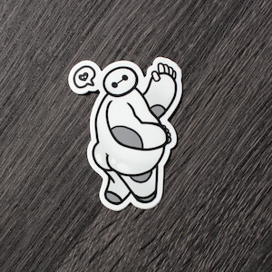 Disney Big Hero 6 Booty Baymax Waterproof Vinyl Die Cut Sticker
