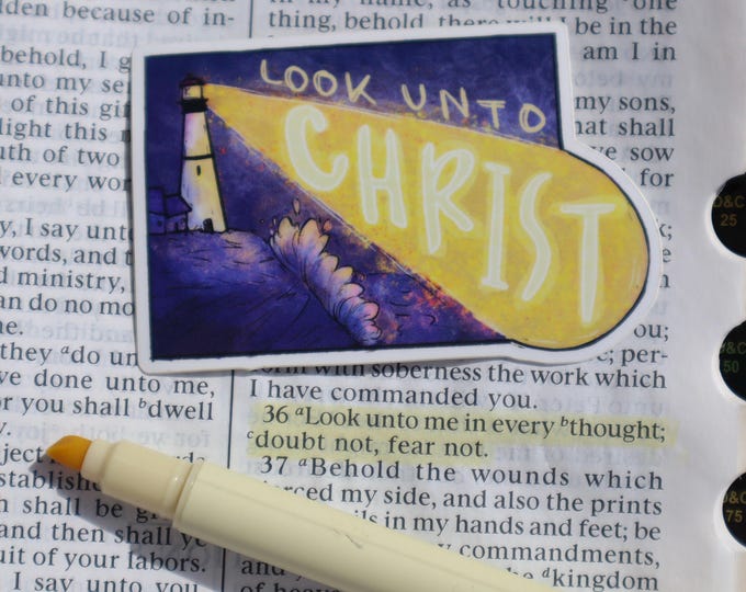 Light Come Unto Christ Sticker