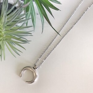 Crescent moon necklace|Moon necklace|Horn necklace|Crescent moon layered necklace|Seashell necklace|Ring necklace
