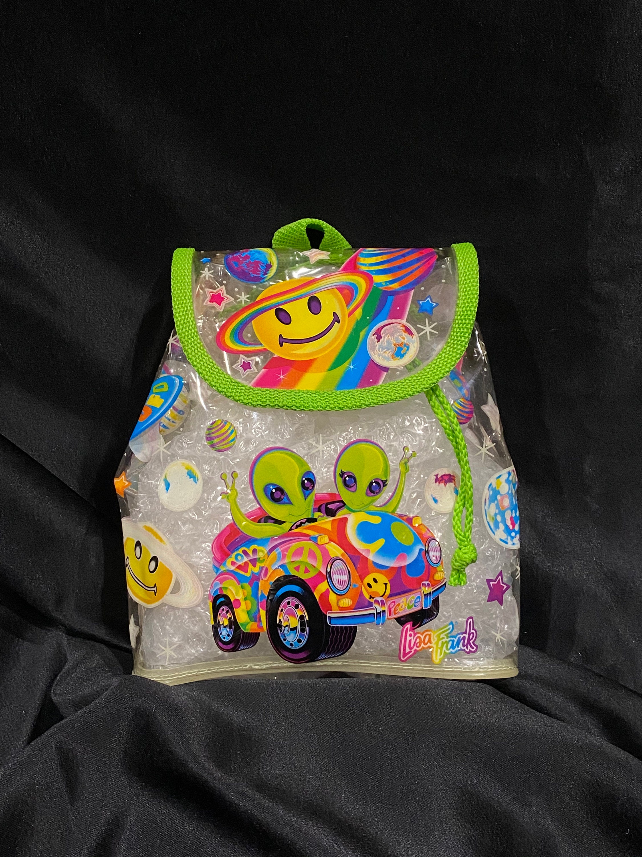 Glow in the Dark Lisa Frank Zoomer and Zorbit Pull String Back Back RARE 