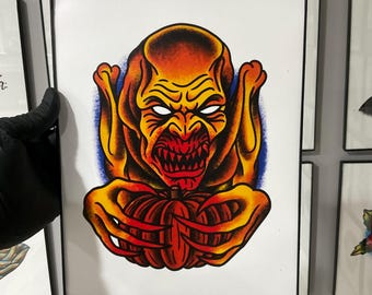 Dyniowaty tatuaż Flash Art Print