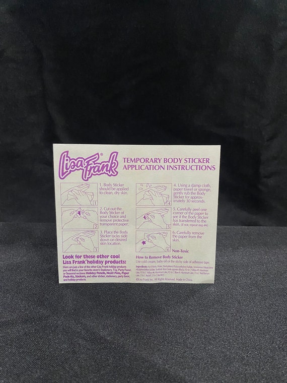 Vintage Lisa Frank Zoomer and Zorbit Temporary Tattoos RARE - Etsy
