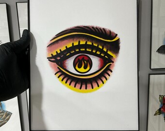 Carrie Tattoo Flash Art Print