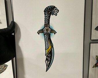 Flash Art Print z tatuażem Power Rangers