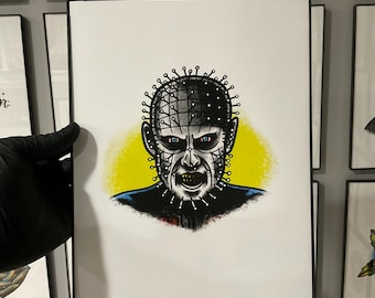 Hell Raiser Pinhead Tattoo Flash Art Print