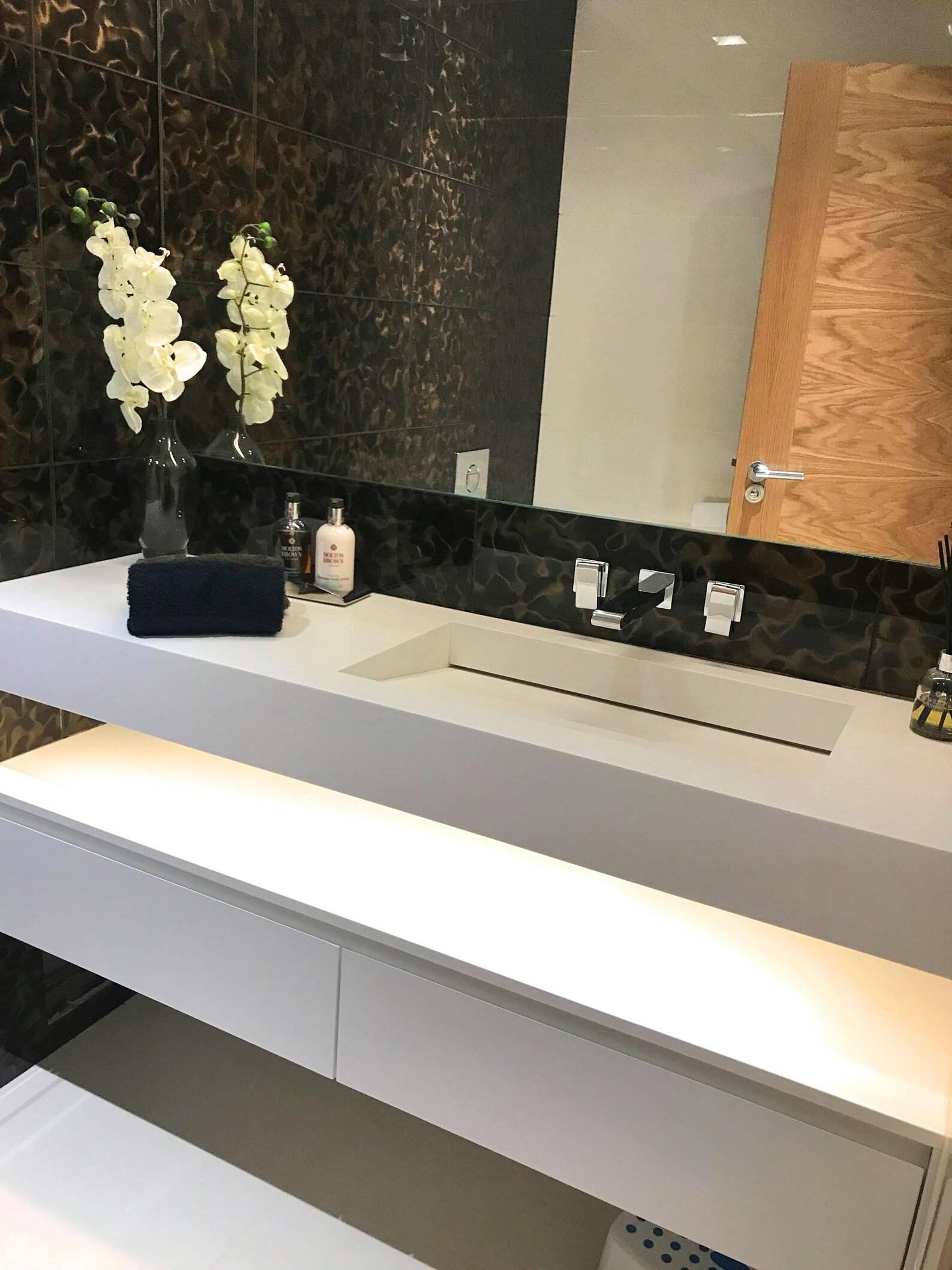 Contemporary Bespoke Corian Vanity Single Etsy UK