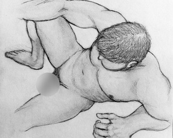 Lumières De David Peinture De Nu Masculin Etsy
