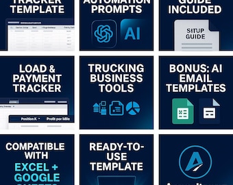 Ameritranz Dispatch Tracker Template | Excel + Google Sheets | Trucking Load Log, Broker & Payment Tracker for Dispatchers / Owner Operators