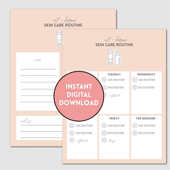 DIGITAL AT-HOME Skin Routine Guide for Estheticians - Etsy