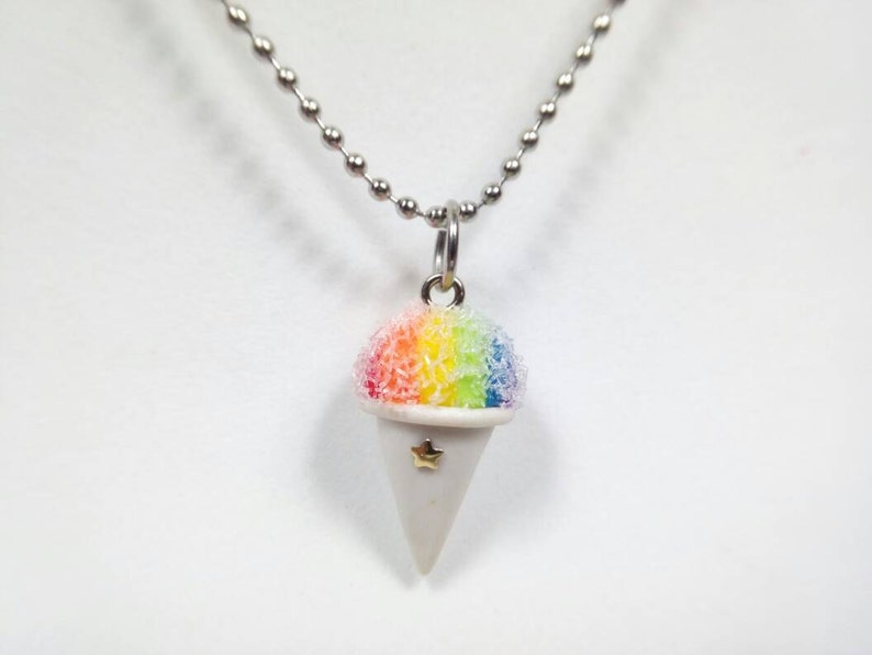 Rainbow Snow Cone Charm