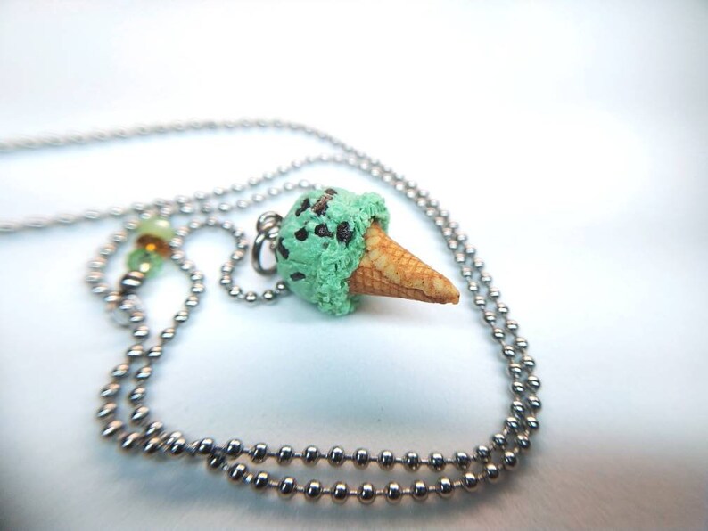 Chocolate Chip Mint Ice Cream Earrings Food Earrings Food Etsy