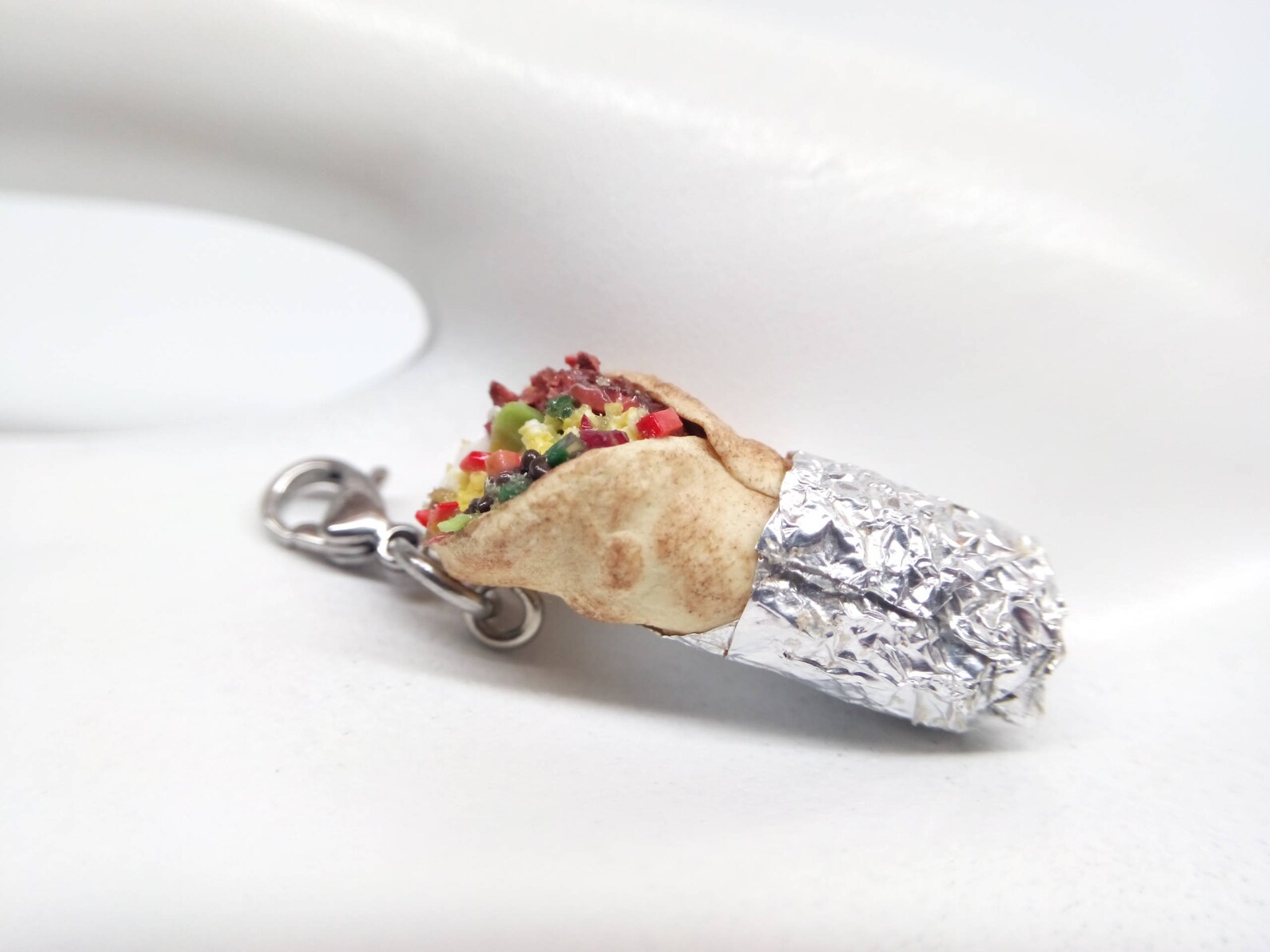 Burrito Charm Breakfast Burrito Charm Burrito Necklace Beef Etsy UK