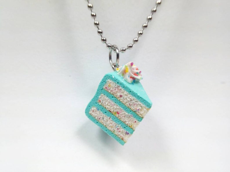 Funfetti Cake Charm Cake Charm Cake Jewelry Miniature Cake Etsy