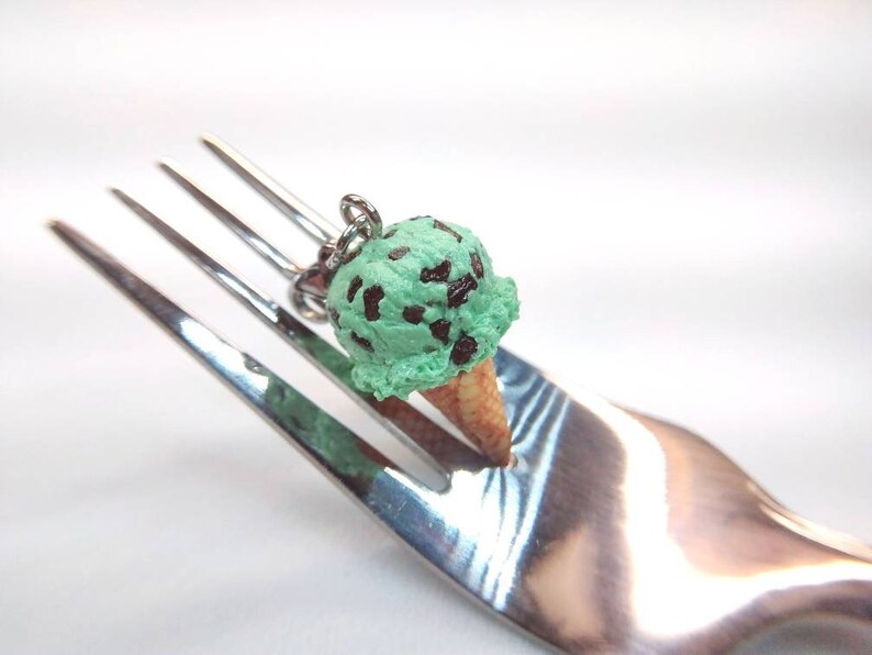 Chocolate Chip Mint Ice Cream Earrings Food Earrings Food Etsy