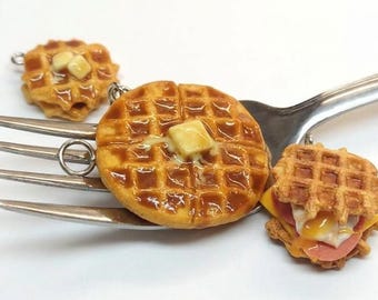 Wafelbedels van polymeerklei, miniatuur voedselsieraden