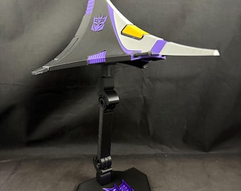 Tetra Jet Skywarp from G1 Transformers Cartoon with Stand and Flame Effect