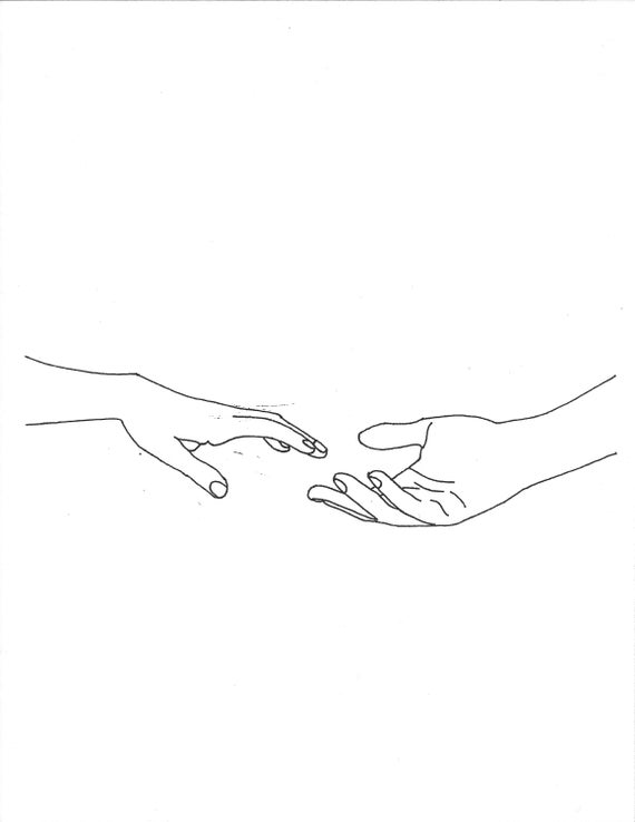 Hands Sketch Etsy Hands Sketch Etsy
