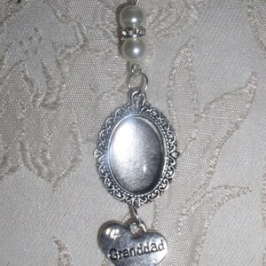 Ivory & Crystal Vintage Inspired Granddad Bouquet Photo Charm/Wedding/Bridal