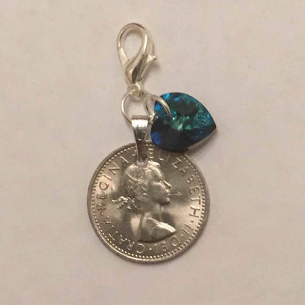Something Old ..... Lucky Sixpence Bouquet Charm/Wedding/Bridal
