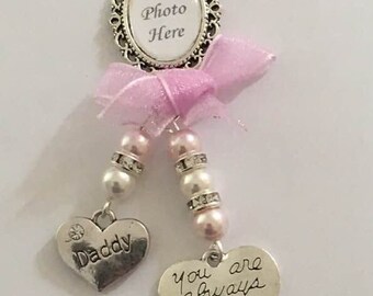 Memorial Photo Pin Charm /Christening/Baby Shower/Prom