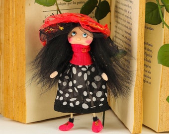 Ooak Fairy Doll, Little Fairy, Polymer Clay Doll, Fairy Miniature, Fantasy Doll, One of a Kind, Fairy Ornaments, Fairy Doll, Tiny Fairy
