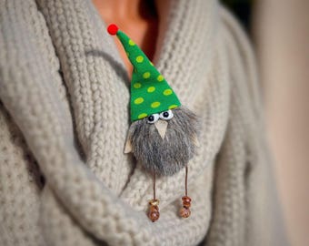 Crazy Bird-broche: kleurrijke handgemaakte speld voor tassen en hoeden