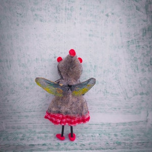 Miniature Fairy Doll, Ooak Art Doll, Fairy Girl Figurine, Fairy Garden, Tiny Forest Fairy, Fairy Sculpture, Gift For Her, Cute Fairy image 6