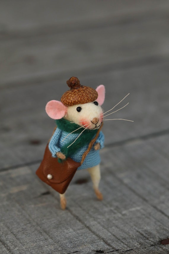 Needle Felted Animal Miniature Animal Felted Mouse Felt - Etsy Needle Felted Animal Miniature Animal Felted Mouse Felt - Etsy