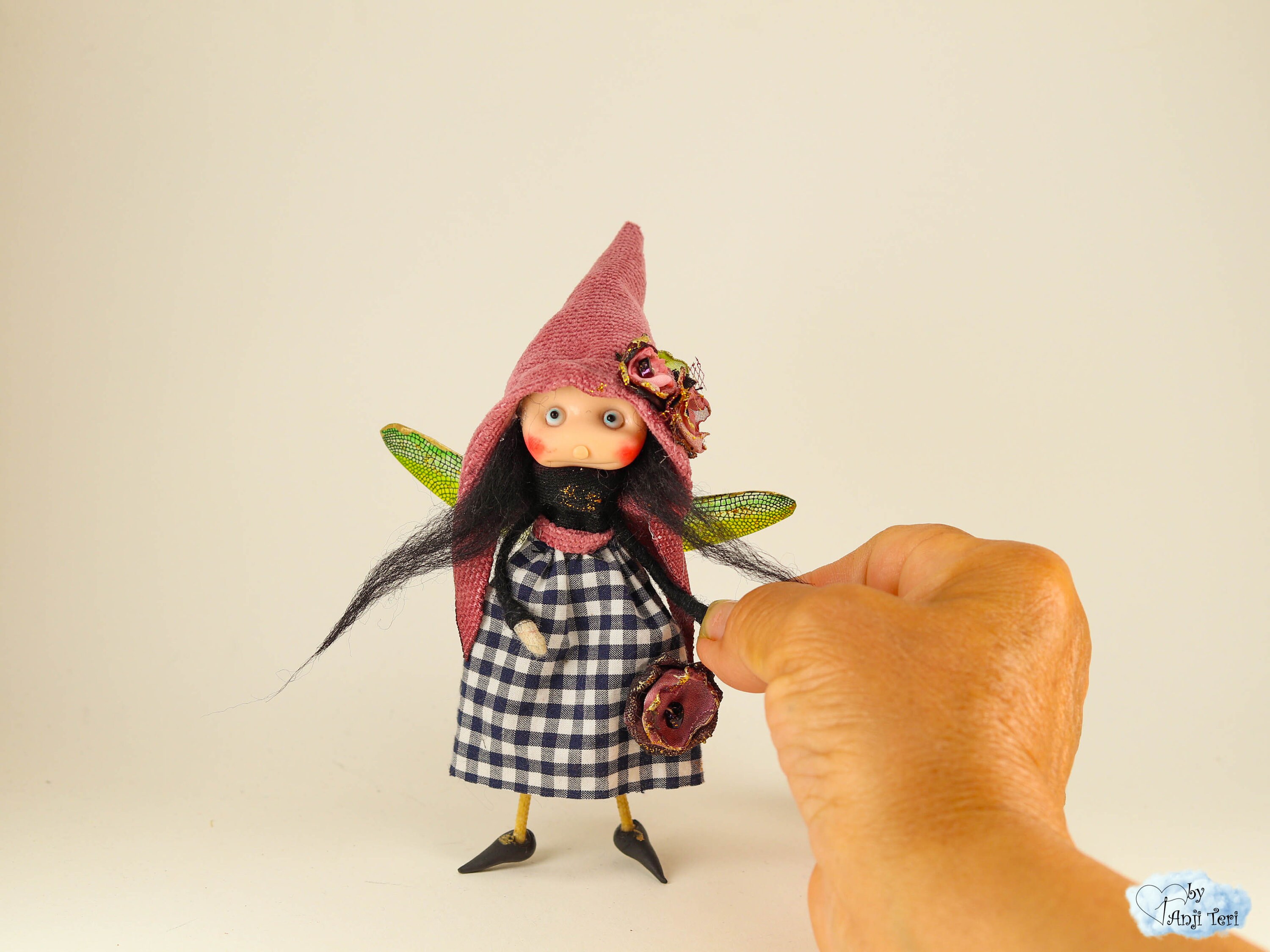 Ooak Poseable Pixie WOODLAND FAIRY Doll Polymer Clay Art Doll Elf Pixie ...