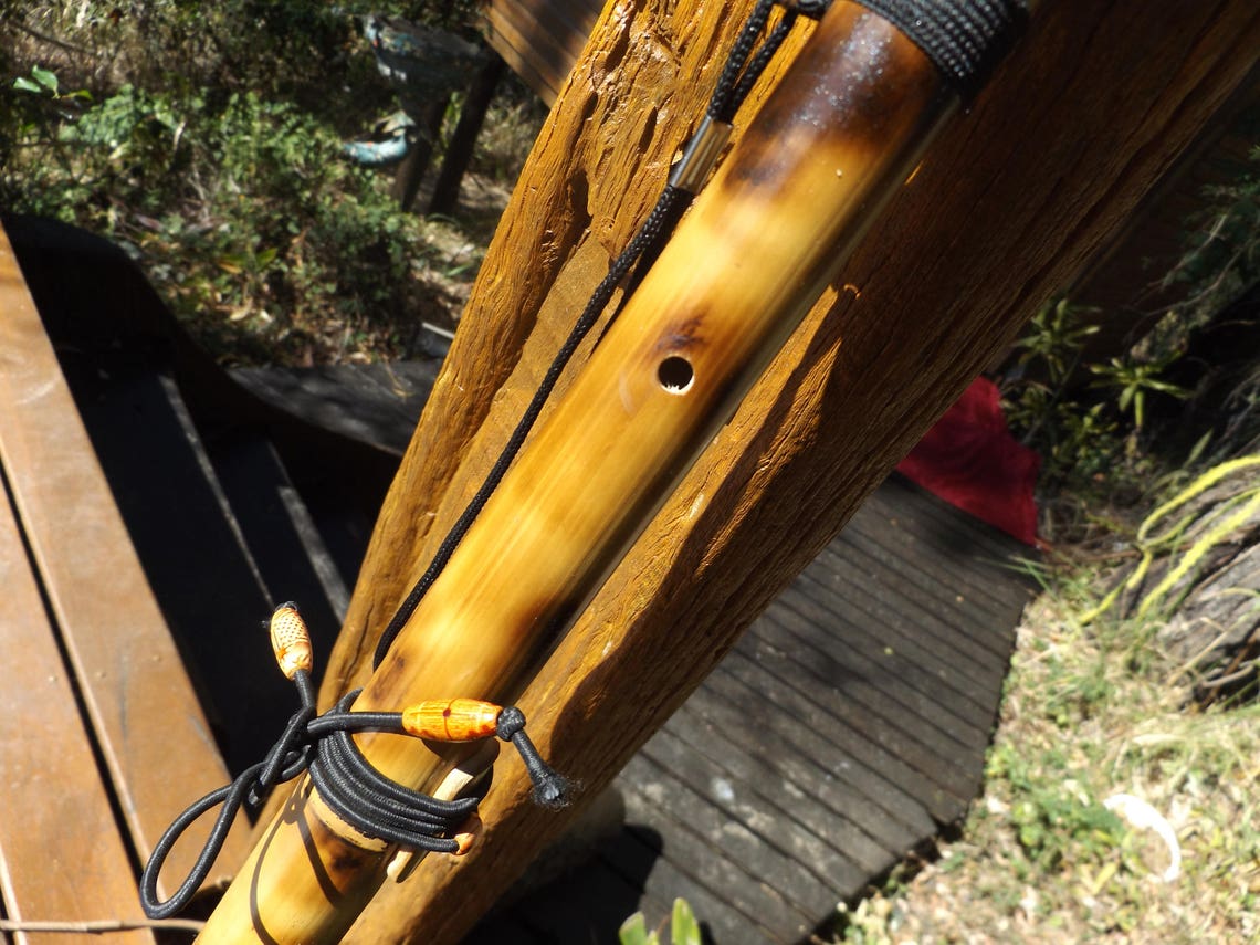 Walking Stick Flute native American With Brass Bird Handle Etsy