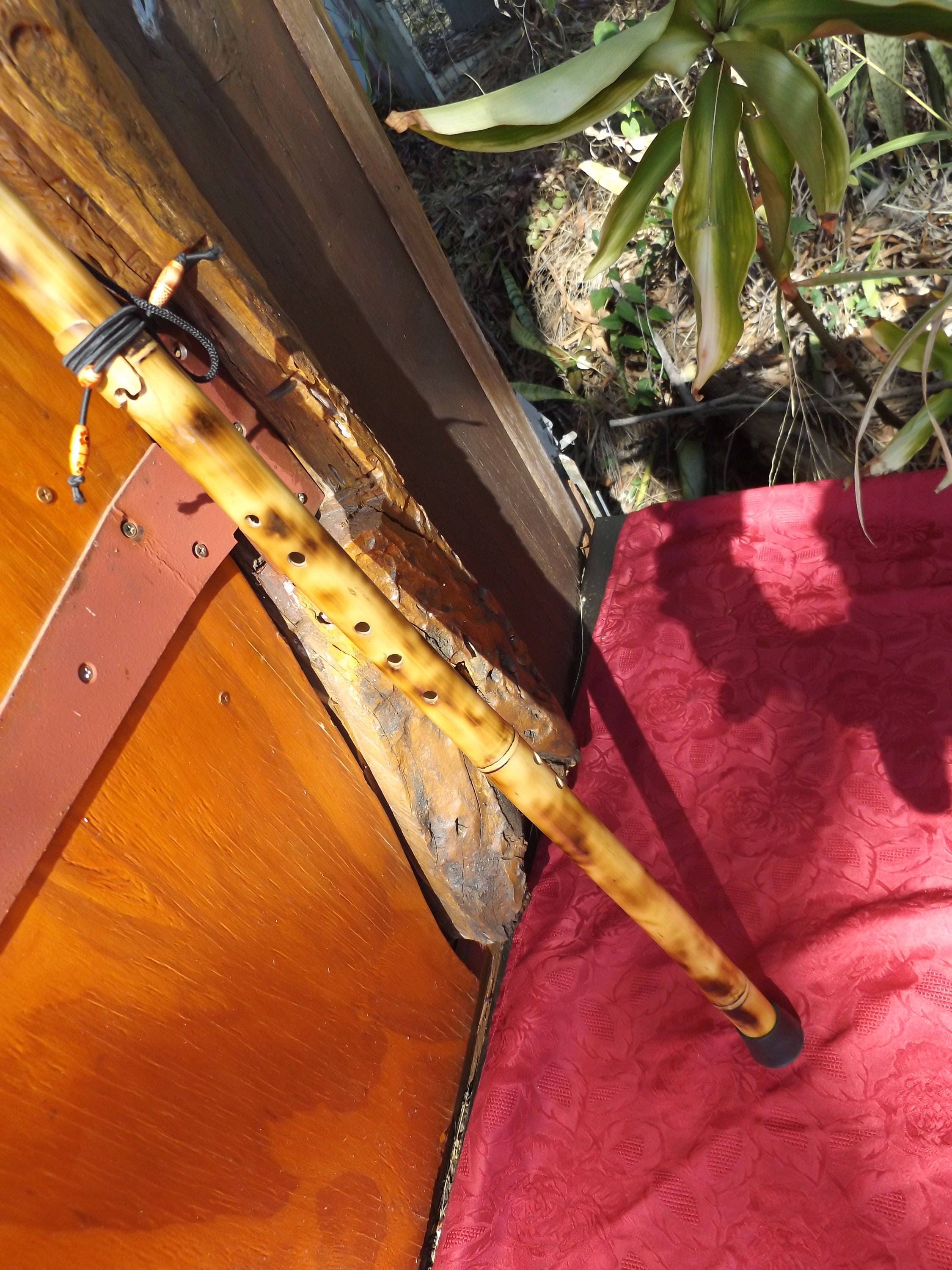 Walking Stick Flute native American With Brass Bird Handle Etsy