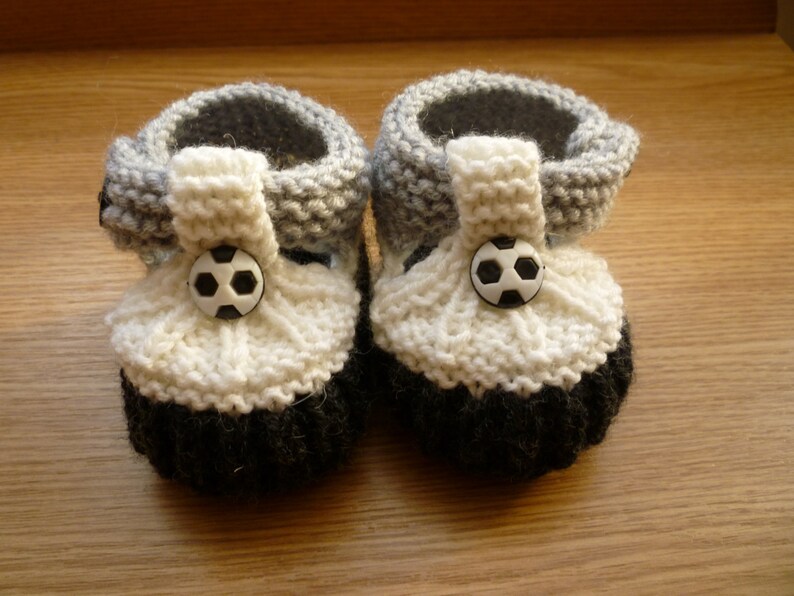 Knit baby football boots knit Baby booties baby boy shoes Etsy