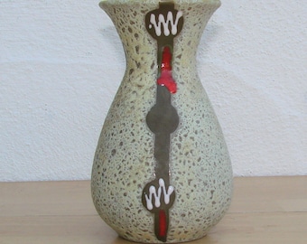 Vintage 60s J. Lava Glaze Vase