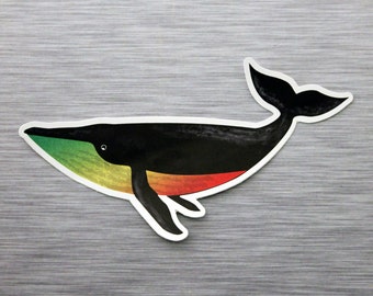 Autocollants Rasta | Autocollant de baleine Autocollants extérieurs de petit pare-chocs | 561