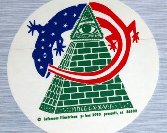 Political USA Lizard Sticker |  Bumper Stickers | 024