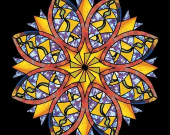Mandala 'Electric Flower' Digital Download Print