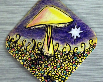 Bright Star Mushroom Sticker Outdoor Bumper Sticker | 551
