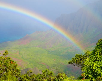 Rainbow Over Kalalau, Hawaii Digital Télécharger Print