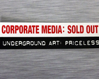 Corporate Media: Sold Out Small Bumper Sticker Outdoor Vinyl Sticker