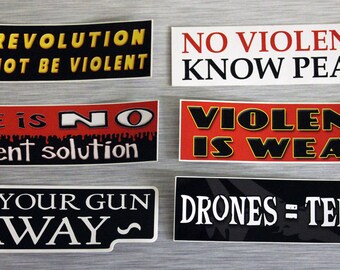 No Violence Combo Pack De 6 petits autocollants de pare-chocs 543,539,417,509,245,496